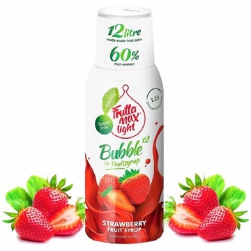Сироп для газировки FruttaMax STRAWBERRY LIGHT, карбонизатор 500 мл на 12л