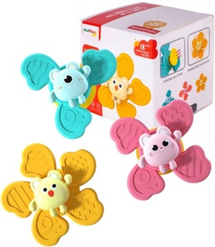 GRZECHOTKI 3SZT SPINER WODOODPORNE NA PRZYSSAWKI