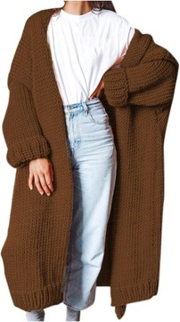 Luźny sweter z dzianiny w jednolitym kolorze na jesień i zimę dla kobiet