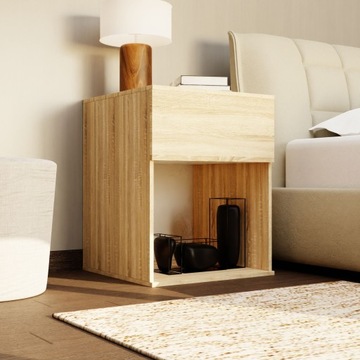 КРОВАТЬПрикроватная тумба SONOMA КРОВАТЬПрикроватная тумбочка ЯЩИК ПОЛКА ЛОФТ СПАЛЬНЯ