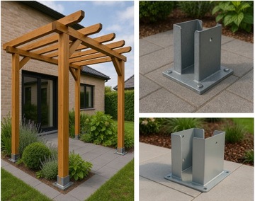 Podstawa słupa metalowa przykręcana do betonu wspornik podpora 200x200MM