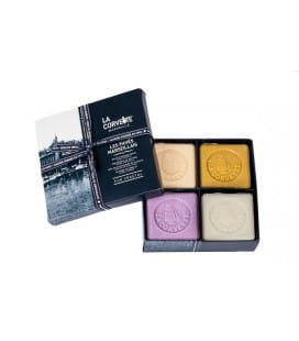 Zestaw 4 aromatycznych mydeł marsylskich, Trotuary Marsylii, 4x125g, La Cor