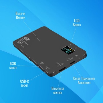 Светодиодная лампа Newell Rangha RGB 2500–9900K, 1500 люкс, смягчающий рассеиватель