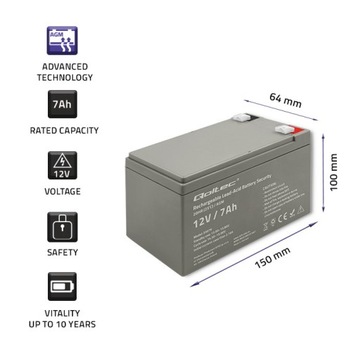 AKUMULATOR BATERIA 12V 7Ah DO OPRYSKIWACZA ELEKTRY