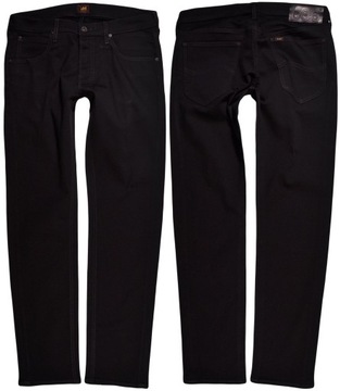 LEE spodnie STRAIGHT regular BLACK jeans DAREN _ W33 L32