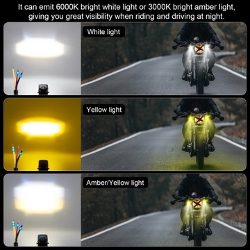 Мотоциклетные галогенные светодиодные фары со стробоскопом 9-30 В 6000LM XGETOP