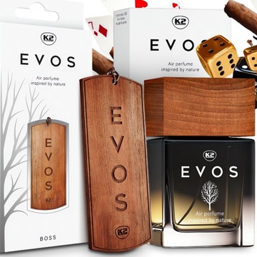 K2 BOSS EVOS ZAPACH ZAWIESZKA PERFUMY MĘSKIE DO SAMOCHODU AUTA SAMOCHODOWY