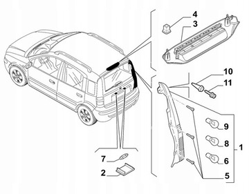 SVĚTLO STOP FIAT CROMA II