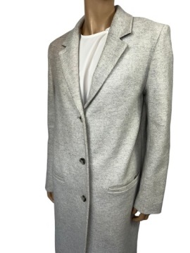 COS Классическое ШЕРСТЯНОЕ ПАЛЬТО КАШЕМИРОВЫЙ СЕРЫЙ-L