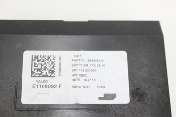 BMW F20 F30 MODUL ŘÍZENÍ KLIMATIZACE 6840451
