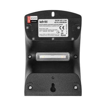 SILOE Светодиодный настенный светильник для наружного освещения 1,5Вт 4000К с сенсором.