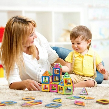 НАБОР БОЛЬШИХ МАГНИТНЫХ КОНСТРУКЦИОННЫХ БЛОКОВ 3D МАГНИТНАЯ ПЛИТКА ПАНЕЛИ 45 EL