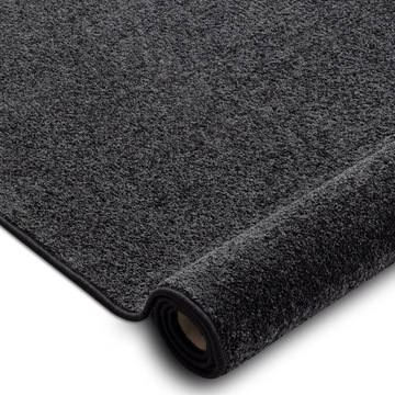 MIĘKKA WYKŁADZINA DYWANOWA SALON SYPIALNIA czarny 300 cm 3M GŁADKI ^*X947