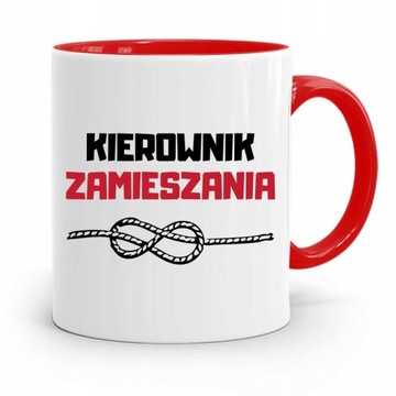 KUBEK CZERWONY PREZENT DLA KIEROWNIKA ZAMIESZANIA z Nadrukiem ze Zdjęciem