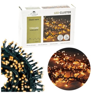 Lampki Choinkowe Zewnętrzne LED 6,9 m Bardzo Gęste