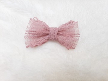 Кружевная повязка на голову с грязным бантом на свадьбу на крещение