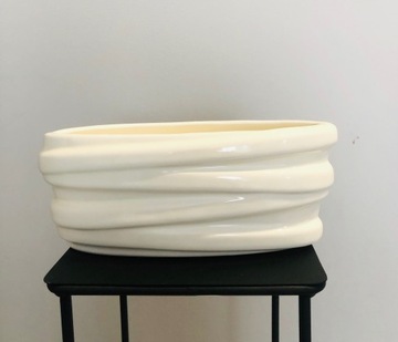 Osłonka ceramiczna biała Paski Małe