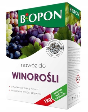 NAWÓZ do WINOROŚLI 1kg - winogronu, malin - BIOPON