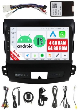 Rádio 2DIN Android Mitsubishi Outlander 2 II 4/64 Gb Dsp Carplay Lte
