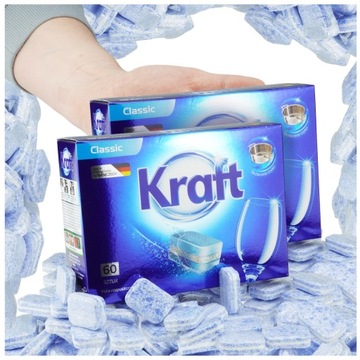 KRAFT TABLETKI DO ZMYWARKI 120SZT CLASSIC KLASYCZNE DETERGENT KAPSUŁKI MOC