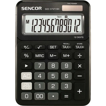 Kalkulator Biurowy SENCOR SEC 372T/BK Dual Power