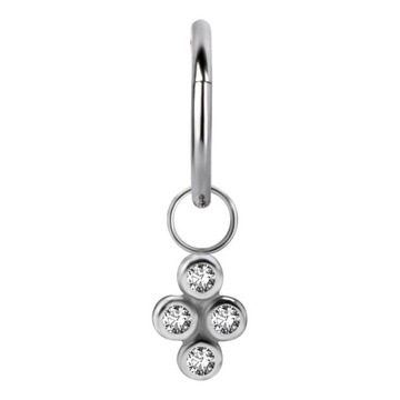 Charms - cyrkonie - srebrny - PIERCING