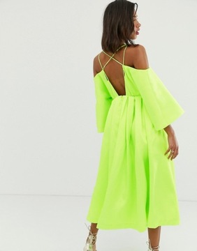ПЛАТЬЕ А-силуэта в неоновую полоску ASOS EDITION