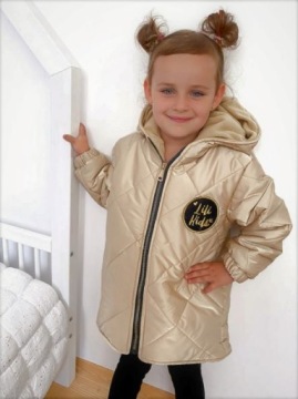 LILI KIDS БЕЖЕВАЯ ЗИМНЯЯ КУРТКА ИЗ ФЛИСА 152 158