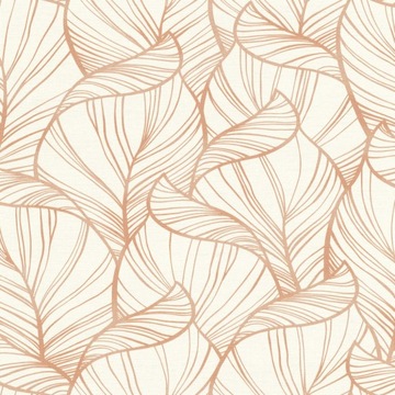 ДЕКОРАТИВНЫЕ ОБОИ ЛИСТЬЯ УЗОР ВИНИЛ НА ФЛЮССЕ