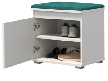 Тумба для обуви с сиденьем Невада 50 Белая