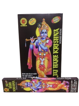 INDYJSKIE KADZIDEŁKA JAI HARE KRISHNA 12 x 20 gram 240 gram KADZIDŁA