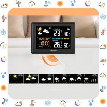 БЕСПРОВОДНАЯ ПОГОДНАЯ СТАНЦИЯ ГИГРОМЕТР НАРУЖНЫЙ ТЕРМОМЕТР ДАТЧИК ПОГОДЫ