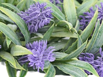 GĘSTY WIANEK LAWANDA 30 cm OZDOBA NA DRZWI STÓŁ WIANUSZEK Z LAWENDĄ