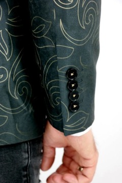 GIOVANNI PERA Куртка мужская D619 эксклюзив, графит, гламурные цветы 60 2XL