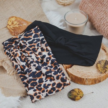 ПОВЯЗКА ДЛЯ ВОЛОС тюрбан БАНДАМ черный УЗЕЛ