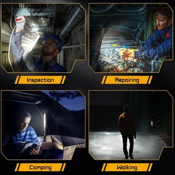 Светильник для мастерской МОЩНЫЙ фонарь для мастерской 800лм РЕГУЛИРОВКА с магнитом