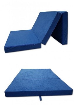 Materac turystyczny rozkładany fotel 180 x 65 x 7cm niebieski