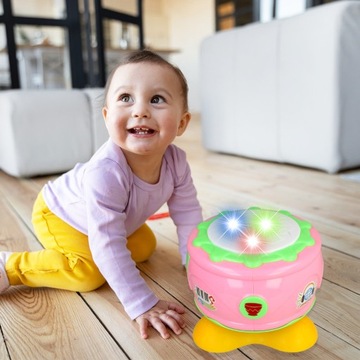 ИНТЕРАКТИВНЫЕ МУЗЫКАЛЬНЫЕ БАРАБАНЫ ДЛЯ ДЕТЕЙ БАРАБАННАЯ УСТАНОВКА СВЕТОДИОДНЫЕ ИНСТРУМЕНТЫ