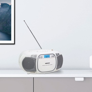 Немецкий радиоплеер MEDION BOOMBOX STEREO FM CD-MP3 USB AUX CASSETTE