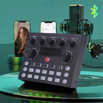 ЗВУКОВАЯ КАРТА BLUTOOTH AUDIO MIXER LIVE SOUND CARD ДЛЯ ЗАПИСИ ПРЯМЫХ ТРАНСЛЯЦИЙ