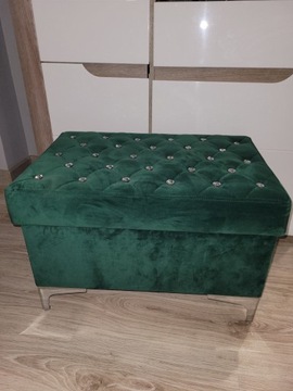 ПОДНОГКА ДЛЯ ХРАНЕНИЯ POOO - СТЕГАНАЯ 80x30см ЧЕРНАЯ