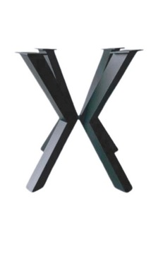 Металлическая X-основание для круглого стола.