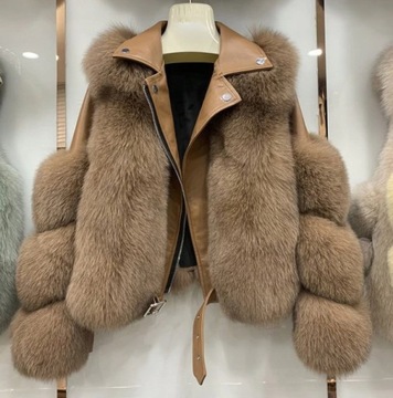 LUX Ramones Натуральная кожа Мех лисы 36 S