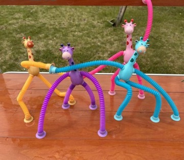 4шт. Телескопические присоски-роботы-игрушки