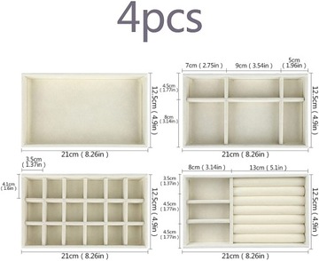 КОРОБКА-ОРГАНИЗАТОР ДЛЯ ЮВЕЛИРНЫХ СЕРЬГ 4 шт.