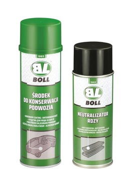 BOLL Neutralizator rdzy 400ml SPRAY + Środek do konserwacji podwozia SPRAY