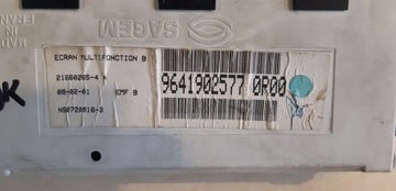 DISPLEJ OBRAZOVKA AUTORÁDIO PEUGEOT 406 9641902577