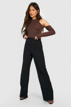 LC51301 *BOOHOO КОРИЧНЕВОЕ БОДИ, ОТКРЫТОЕ ПЛЕЧО, ДЛИННЫЙ РУКАВ L