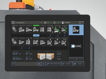 Кромкооблицовочный станок с предварительным фрезерованием Hebrock, предварительным фрезерованием углов