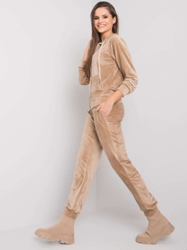 DRES welur z kapturem rozpinany WELUROWY komplet YP54 czarny 42 XL